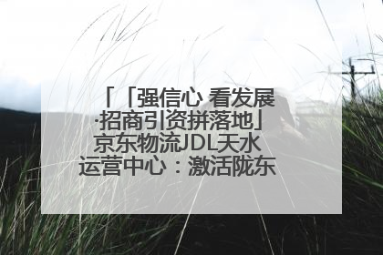 「强信心 看发展·招商引资拼落地」京东物流JDL天水运营中心：激活陇东南区域经济新引擎