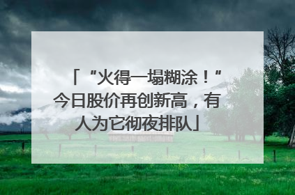 “火得一塌糊涂！”今日股价再创新高，有人为它彻夜排队