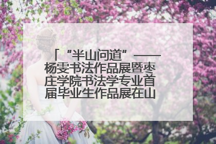 “半山问道”——杨雯书法作品展暨枣庄学院书法学专业首届毕业生作品展在山东省文化馆开幕