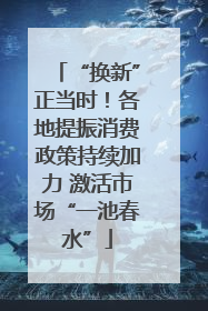 “换新”正当时！各地提振消费政策持续加力 激活市场“一池春水”