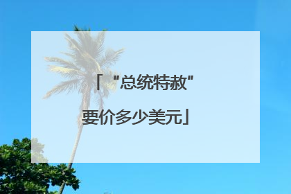 “总统特赦”要价多少美元