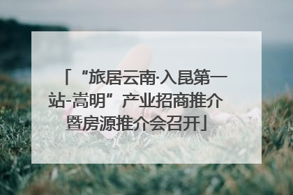 “旅居云南·入昆第一站-嵩明”产业招商推介暨房源推介会召开