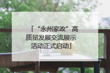 “永州家政”高质量发展交流展示活动正式启动