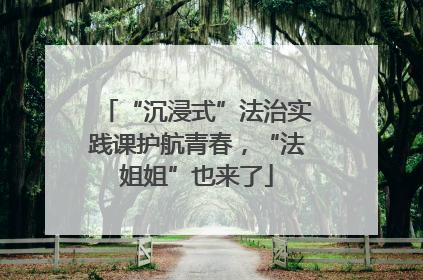 “沉浸式”法治实践课护航青春，“法姐姐”也来了