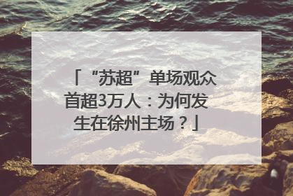 “苏超”单场观众首超3万人：为何发生在徐州主场？