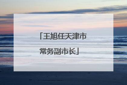 王旭任天津市常务副市长