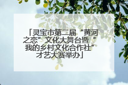 灵宝市第二届“黄河之恋”文化大舞台暨“我的乡村文化合作社”才艺大赛举办