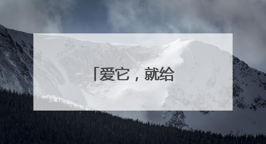 爱它，就给它自由！
