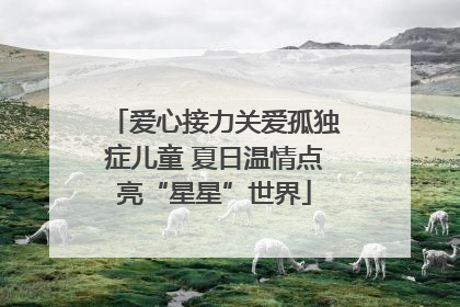 爱心接力关爱孤独症儿童 夏日温情点亮“星星”世界