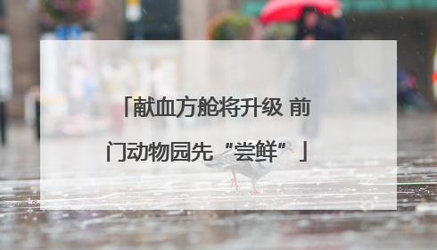 献血方舱将升级 前门动物园先“尝鲜”