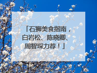 石狮美食指南，白岩松、陈晓卿、周智琛力荐！
