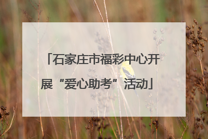 石家庄市福彩中心开展“爱心助考”活动