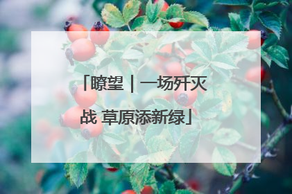 瞭望｜一场歼灭战 草原添新绿