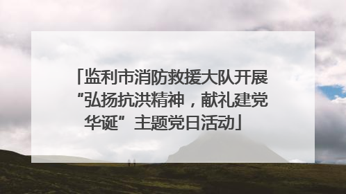 监利市消防救援大队开展“弘扬抗洪精神，献礼建党华诞”主题党日活动