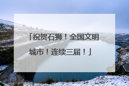 祝贺石狮！全国文明城市！连续三届！