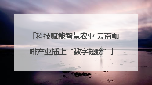 科技赋能智慧农业 云南咖啡产业插上“数字翅膀”