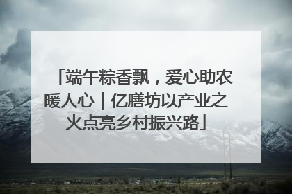 端午粽香飘，爱心助农暖人心｜亿膳坊以产业之火点亮乡村振兴路