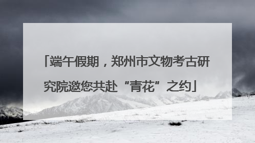 端午假期，郑州市文物考古研究院邀您共赴“青花”之约