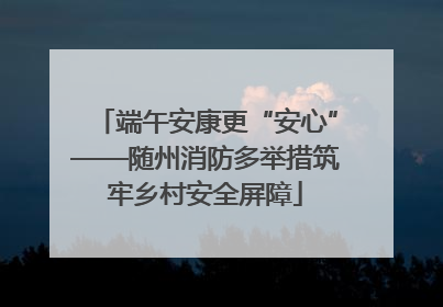 端午安康更“安心”——随州消防多举措筑牢乡村安全屏障