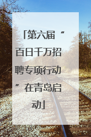 第六届“百日千万招聘专项行动”在青岛启动