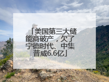 美国第三大储能商破产，欠了宁德时代、中集普威6.6亿