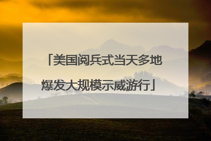 美国阅兵式当天多地爆发大规模示威游行