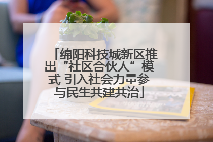 绵阳科技城新区推出“社区合伙人”模式 引入社会力量参与民生共建共治