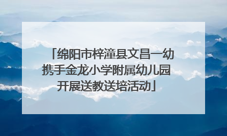 绵阳市梓潼县文昌一幼携手金龙小学附属幼儿园开展送教送培活动