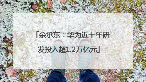 余承东：华为近十年研发投入超1.2万亿元