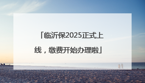 临沂保2025正式上线，缴费开始办理啦
