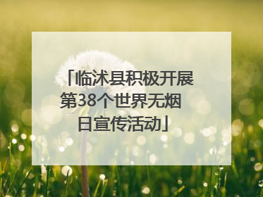 临沭县积极开展第38个世界无烟日宣传活动