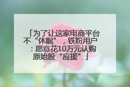 为了让这家电商平台不“休眠”，铁粉用户：愿意花10万元认购原始股“应援”