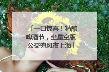 一口惊喜！精酿啤酒节，坐星空版公交兜风夜上海