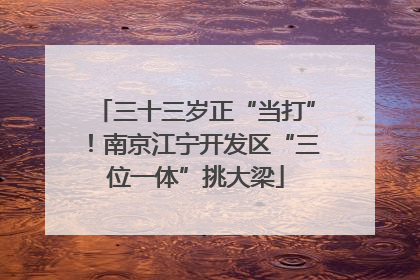三十三岁正“当打”！南京江宁开发区“三位一体”挑大梁
