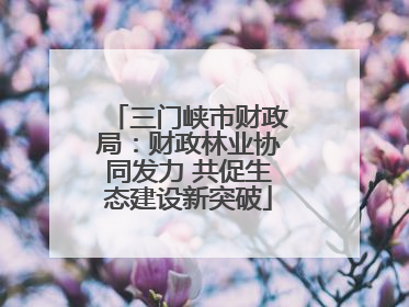 三门峡市财政局：财政林业协同发力 共促生态建设新突破