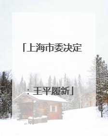 上海市委决定：王平履新