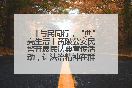与民同行，“典”亮生活丨黄陂公安民警开展民法典宣传活动，让法治精神在群众心中落地生根