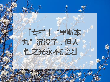 专栏丨“里斯本丸”沉没了，但人性之光永不沉没