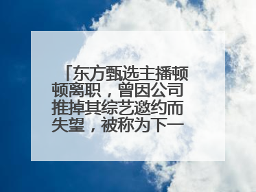 东方甄选主播顿顿离职，曾因公司推掉其综艺邀约而失望，被称为下一个董宇辉