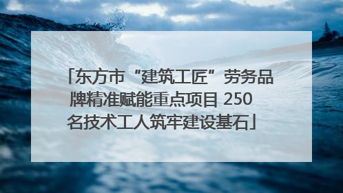 东方市“建筑工匠”劳务品牌精准赋能重点项目 250名技术工人筑牢建设基石