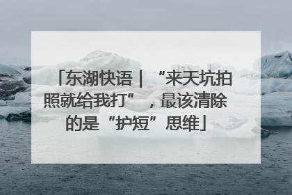 东湖快语｜“来天坑拍照就给我打”，最该清除的是“护短”思维