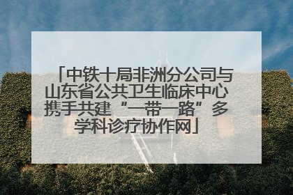 中铁十局非洲分公司与山东省公共卫生临床中心携手共建“一带一路”多学科诊疗协作网