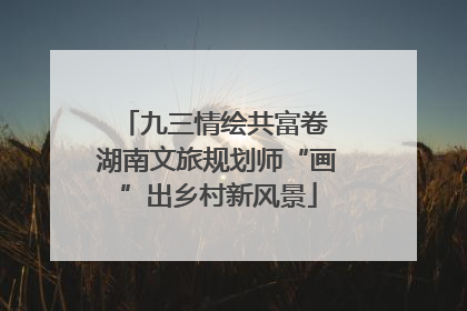 九三情绘共富卷 湖南文旅规划师“画”出乡村新风景