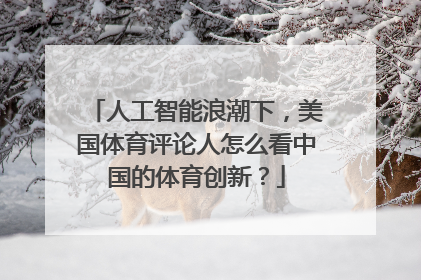 人工智能浪潮下，美国体育评论人怎么看中国的体育创新？