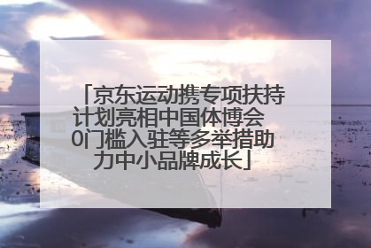 京东运动携专项扶持计划亮相中国体博会 0门槛入驻等多举措助力中小品牌成长