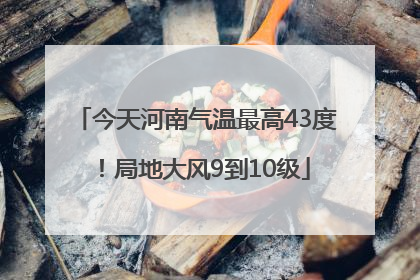 今天河南气温最高43度！局地大风9到10级