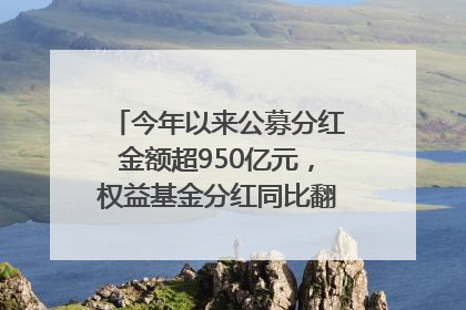 今年以来公募分红金额超950亿元，权益基金分红同比翻倍｜招财猫