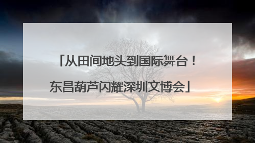 从田间地头到国际舞台！东昌葫芦闪耀深圳文博会
