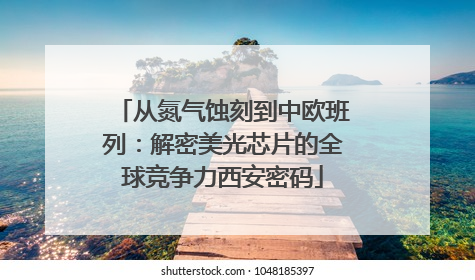 从氮气蚀刻到中欧班列：解密美光芯片的全球竞争力西安密码