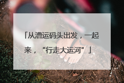 从漕运码头出发，一起来，“行走大运河”